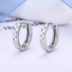 925 Sterling Silver Hoop Earrings Women High Quality Fashion Jewellery Gift
