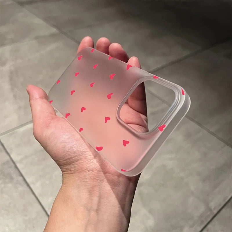 Small Love Heart Clear Case for iPhone 17 16 15 14 13 12 Pro Max