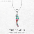 Parrot Charm Necklace Link Chain 925 Sterling Silver Fashion Jewellery Gift