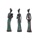 3pcs/set Black Woman Figurines 19cm Resin Figure African Sculptures Best Friends Gift