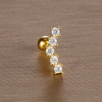 1PC 6 Styles Stainless Steel Mini Zircon Cartilage Piercing Stud