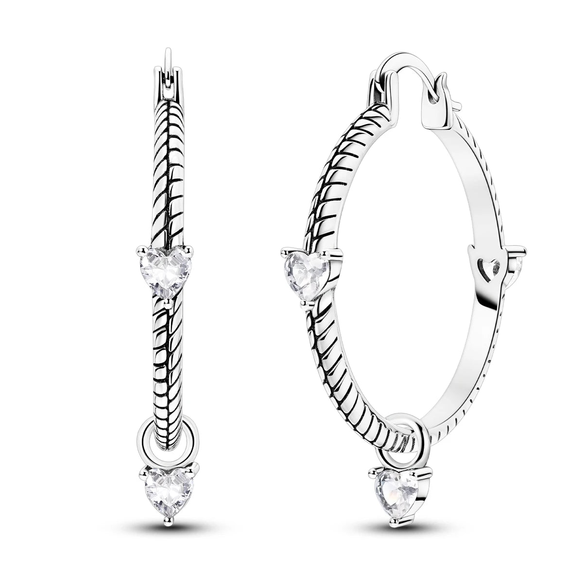 925 Sterling Silver Minimalist Staggered Circular Hoop Earrings Birthday Gift