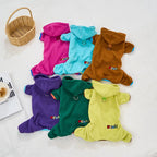 Winter Fleece Dog Jumpsuit Hoodie Warm Puppy Coat with D-Ring Outfit