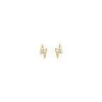 New Stainless Steel Cubic Zirconia Chain Hoop Earring Star Moon