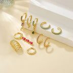 New Design Stainless Steel Water Drop Dangle Earrings Multicolor