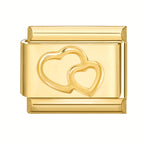 1pc Golden Jewelry Charm - Elegant Heart, Crown, Floral, Cat Paw, Italian Charm Bracelet/ Anklet/Keychain Module - for DIY Jewelry Making, Birthday/Anniversary Gifts - Compatible with Necklace, Bracelet, Anklet, Keychain - No